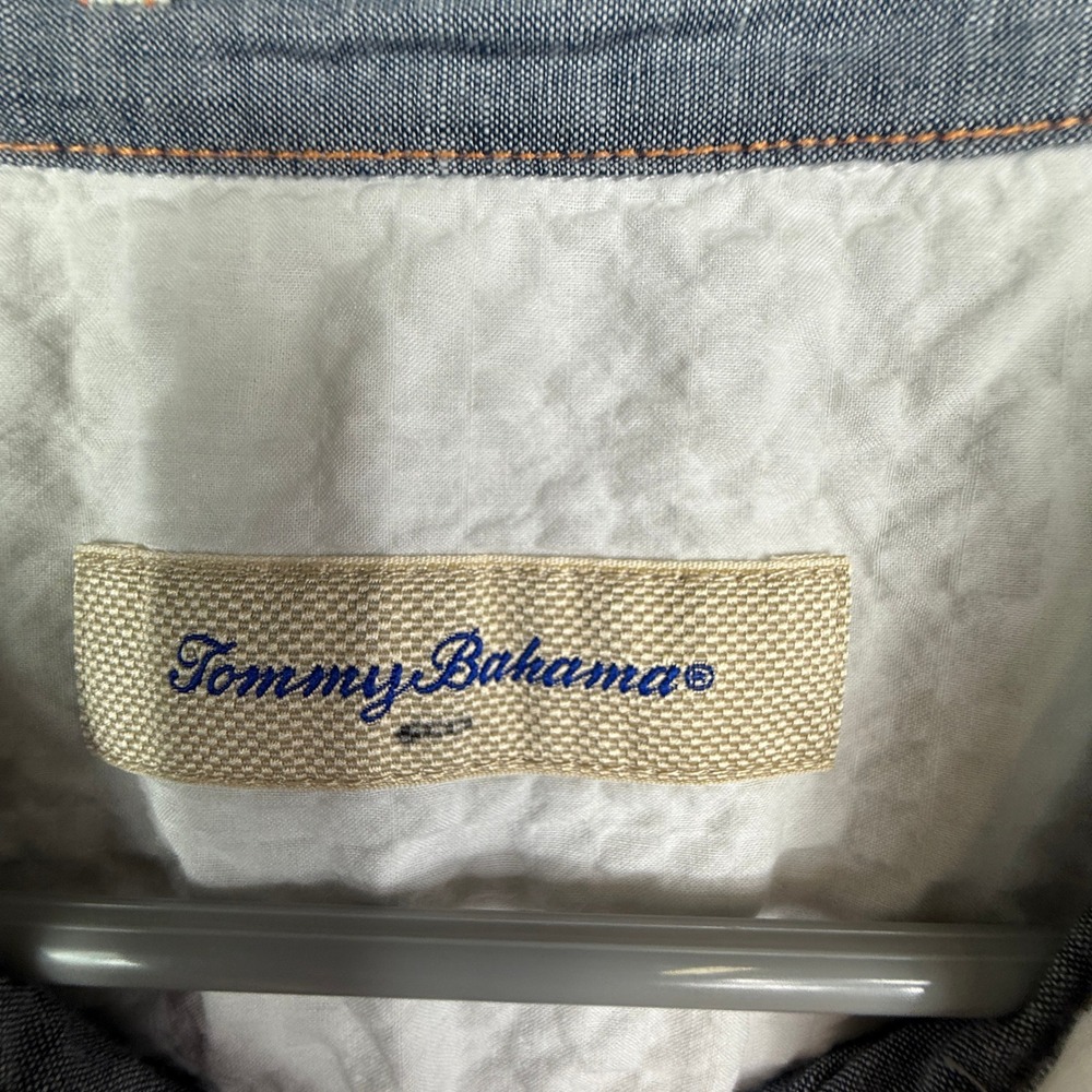 Tommy Bahama White Cotton Spandex Short Sleeve‎ Button Up Shirt XXXL - Picture 3 of 11